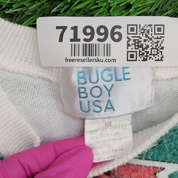 Vintage Native-American Sweatshirt Womens Medium 20x21 Green - Picture 7 of 10